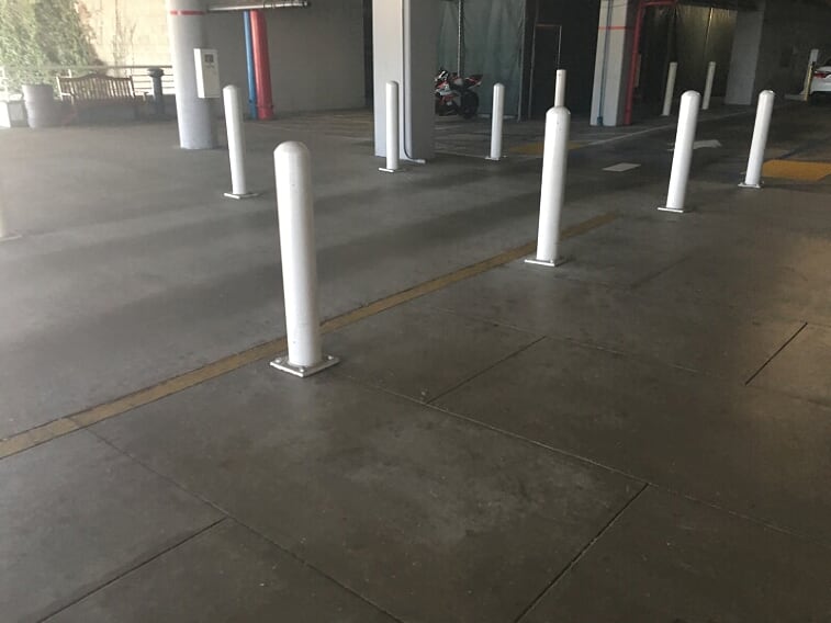 Bollards in your parking garage in Roswell, GA